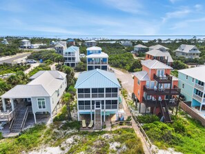 Aerial view of home - just steps to the Beach!!