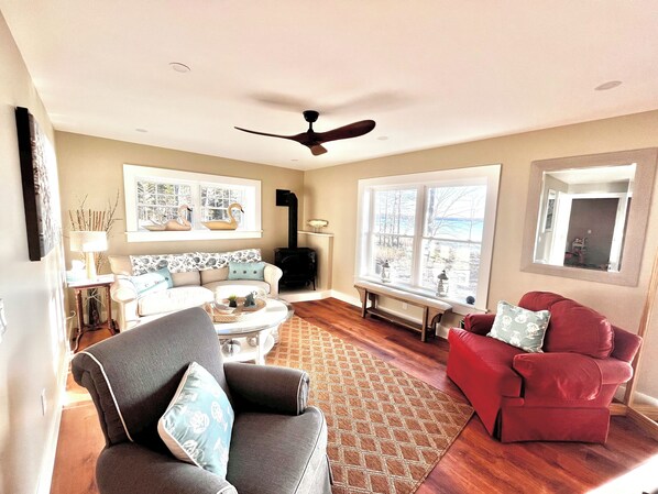 Bright, spacious living room.