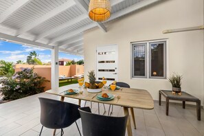 Savor special moments with loved ones on our inviting patio, where every meal is infused with laughter and connection.
