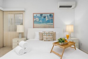 Bright and spacious bedroom that is fully air conditioned