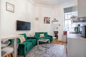 Living room and open kitchen