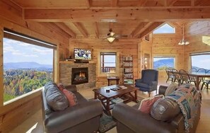 Expansive Mountain View’s from the open floor plan main level.