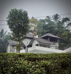 View of the bungalow from the tea plantation