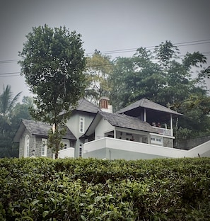 View of the bungalow from the tea plantation