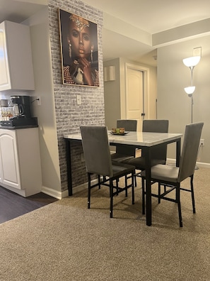 Dinning area in living room