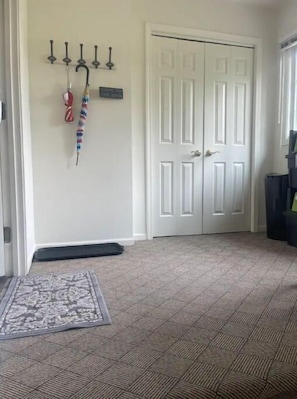 landing at top of stairs before entering apartment