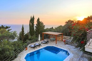 Sunset views from the villa