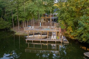 A serene lakeside spot to sit, relax, and take in the view