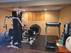 Fitness - machine and free weights/ bench, treadmill, elliptical, etc.