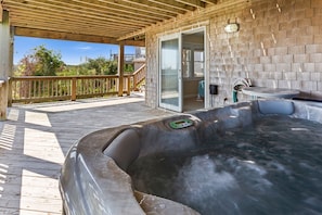 Soothe your muscles in the warm, bubbly Hot Tub!