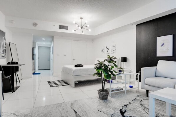 Spacious and pristine interior.