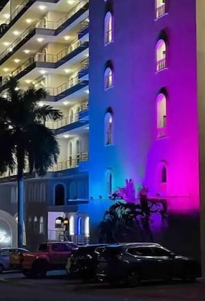 Rainbow Beach Club at Night 