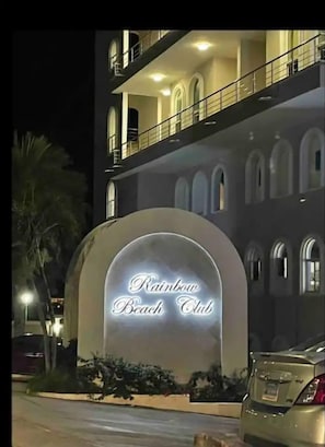 Rainbow Beach Club at night