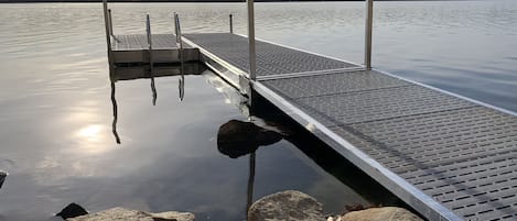 New Shore Master dock system is 16 feet long by 8 feet wide at the end. 