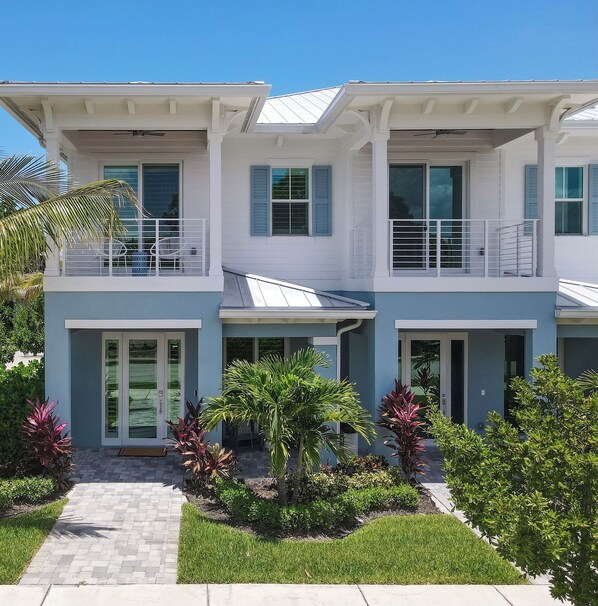 Front view of townhouse