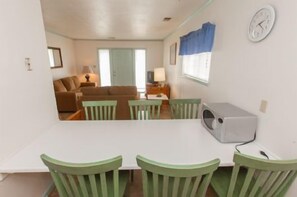 Eating area that opens up into the living room