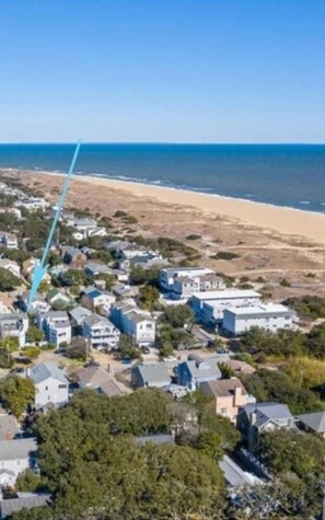 Ariel view to the beach