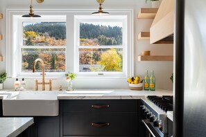 Mountain views from the kitchen