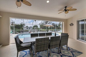Outdoor dining area