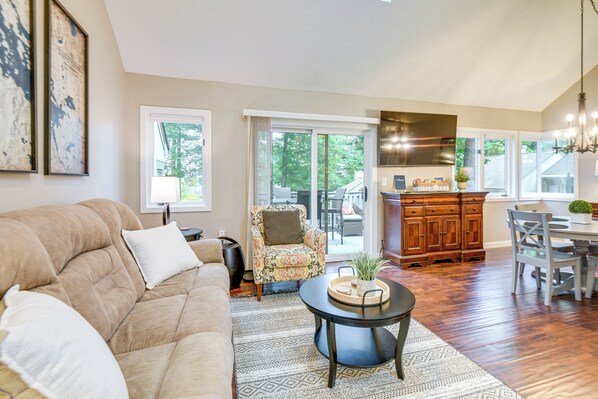 Gilford Vacation Rental | 2BR | 1.5BA | 1,374 Sq Ft | Access Only By Stairs