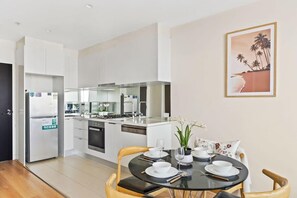 A kitchen & dining area.