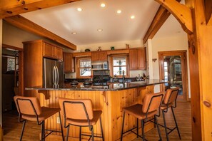 View of the Kitchen from the Dining Room (open floor plan)