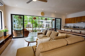 Villa Ek Balam
Pool view from the living room
Size of the sofa - 296 cm x 232 cm