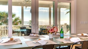 Dining Room with ocean views