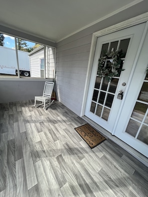 House entrance patio