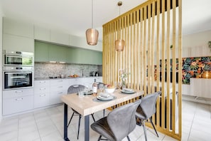 Kitchen and dining area