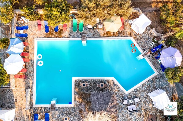 The relaxing pool area