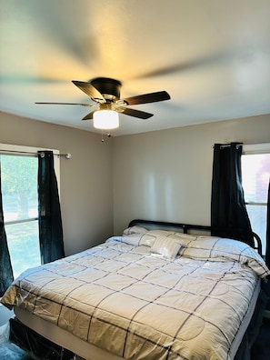 Serene bedroom with a Queen-size bed.