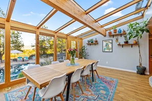 Solarium | Dining Area | Pool Views | Access to Large Deck