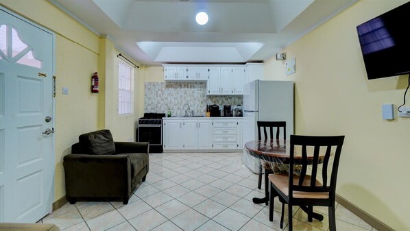 Sitting/Dining area with view of Kitchen