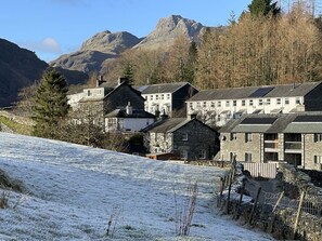 Herdwick Place external with Langdale Pikes behind