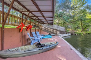 Take our one of the complimentary  kayaks!