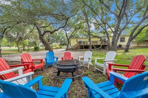 Gather round the fire pit and catch up!