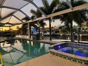 Enjoy the beautiful Marco Island sunsets while relaxing in the hot tub.