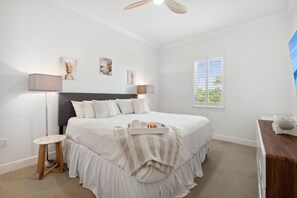 Master bedroom has lots of light with the sun shining in the morning with view