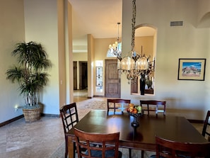 Dining table and front entry