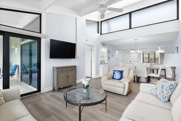 Gorgeous sun-filled residence at Loggerhead Cay with vaulted ceilings