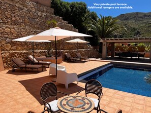 Private terrace  - additional sunloungers are available