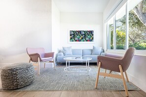 Living room with sofa and sitting area