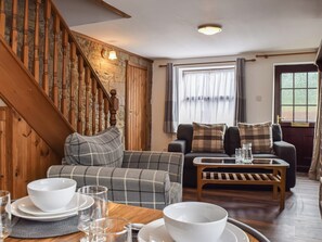 Living room/dining room | Voelas Cottage Annexe, Pontybodkin, near Mold