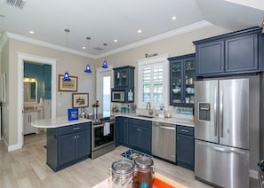 Another view of kitchen and downstairs main cottage bath