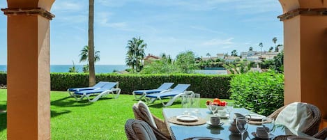 Wonderful terrace on the Costa del Sol live the moment