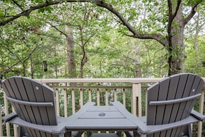 There are plenty of places to enjoy the peaceful views out on the desk. 