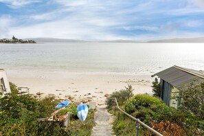 Discover Opossum Bay Beach opposite your stay, a sheltered bay that’s perfect for swimming, kayaking and picnics.
