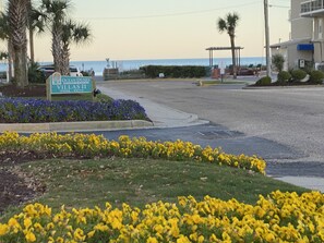 Steps from the Building to the Beach