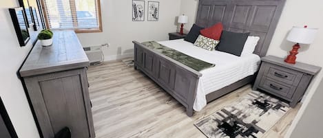 Main Bedroom with King bed and USB ports